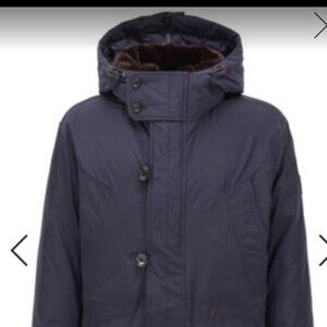 Hugo Boss parka jacket in water repellent fabric dark blue